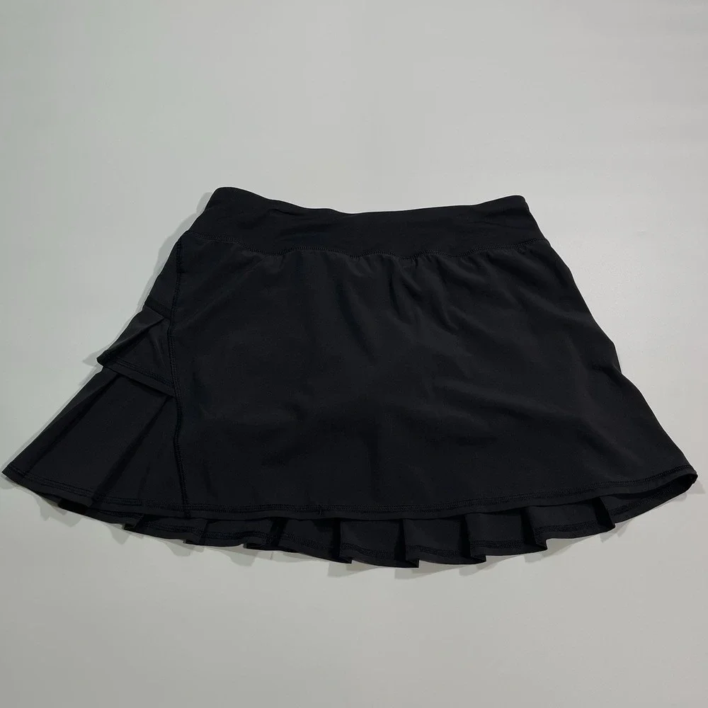 Lululemon Skirt Women 6 Black Run Pace Setter Pleated Luxtreme Swift Tennis Golf